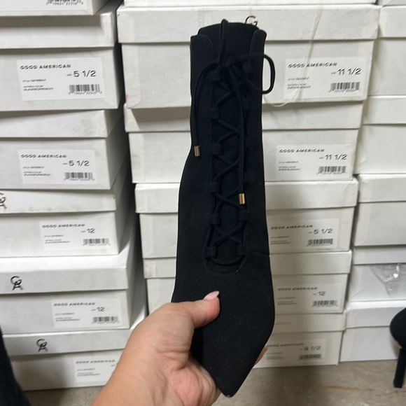 Good American Suede Black Booties NWT Several Sizes - Picture 6 of 7